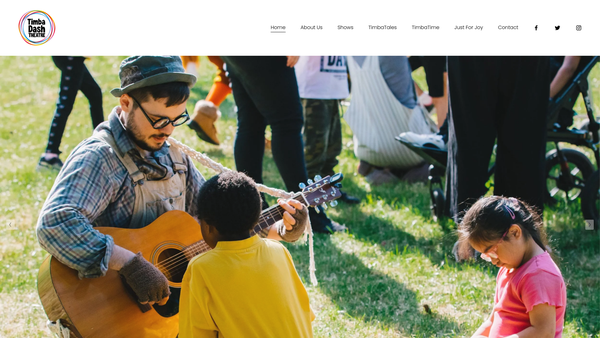 Screenshot of the Timbadash Theatre website