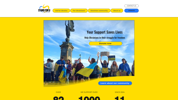 Screenshot of the Stand For U website