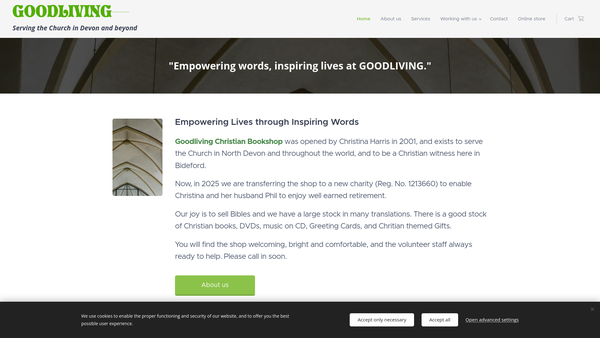 Screenshot of the Goodliving website