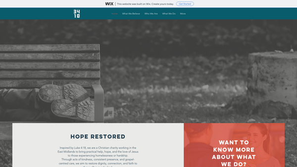 Screenshot of the Project 3418 website