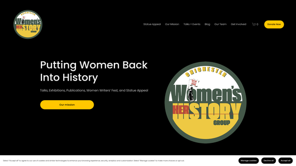 Screenshot of the Madge Turner Statue Appeal website