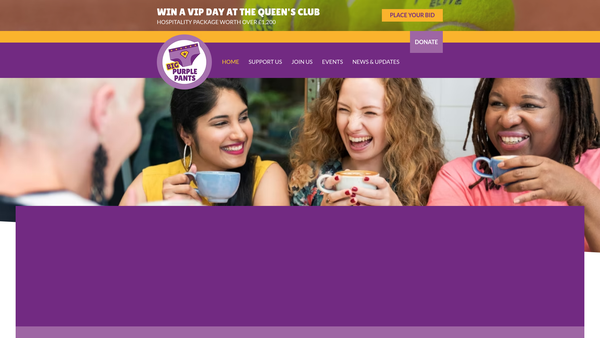 Screenshot of the Big Purple Pants website