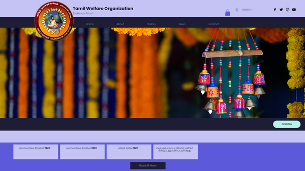 Screenshot of the Tamil Welfare Organisation- Stoke On Trent website