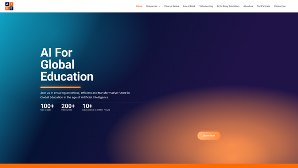 Screenshot of the Ai For Global Education website