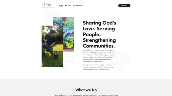 Screenshot of the Oxford Initiatives website