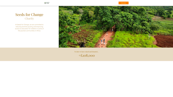 Screenshot of the Seeds For Change website