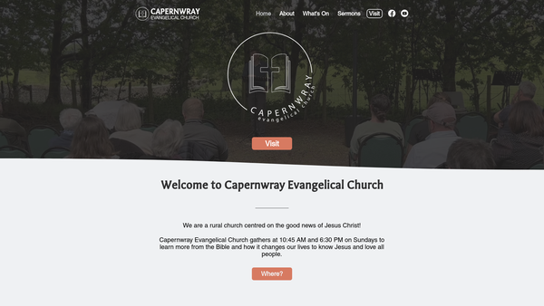 Screenshot of the The Evangelical Church, Capernwray website