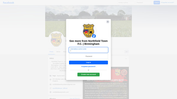Screenshot of the Northfield Town Foundation website