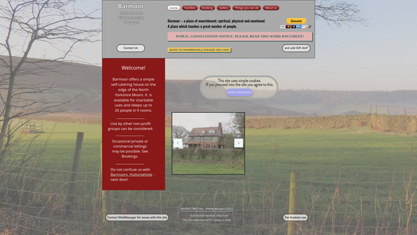 Screenshot of the The Barmoor Trust website