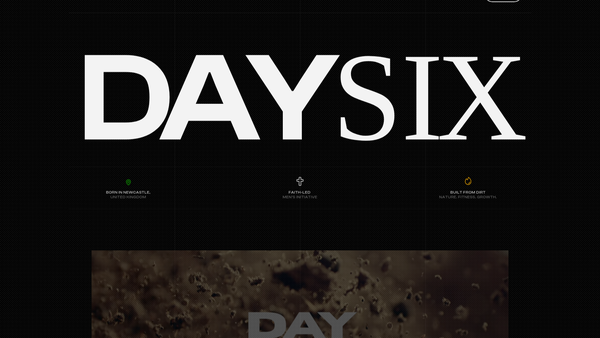 Screenshot of the Day Six website