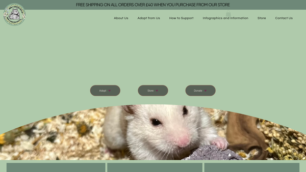 Screenshot of the India's Hamster Rescue website