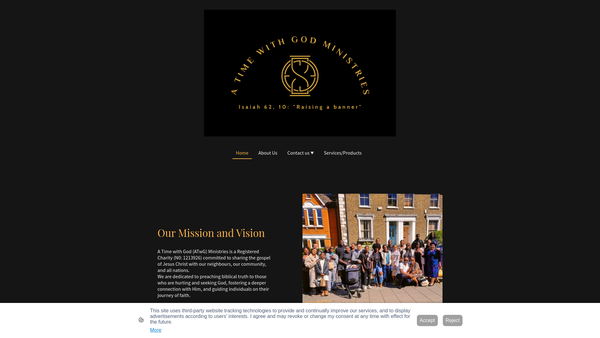 Screenshot of the A Time With God (Atwg) Ministries website