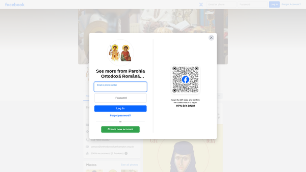 Screenshot of the Romanian Orthodox Church Wolverhampton website