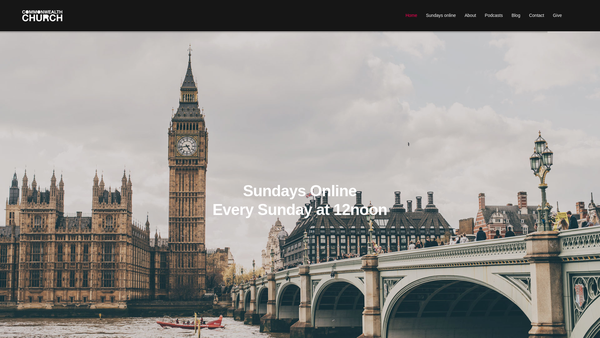 Screenshot of the Commonwealth Christian Fellowship website