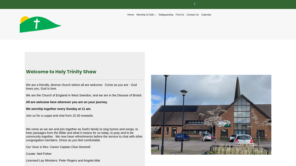 Screenshot of the The Parochial Church Council Of The Ecclesiastical Parish Of West Swindon In The Diocese Of Bristol website