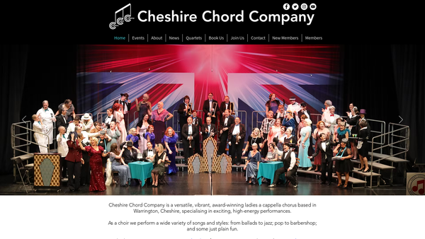 Screenshot of the Cheshire Chord Company website