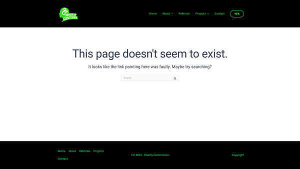 Screenshot of the Heads Up Gentlemen website