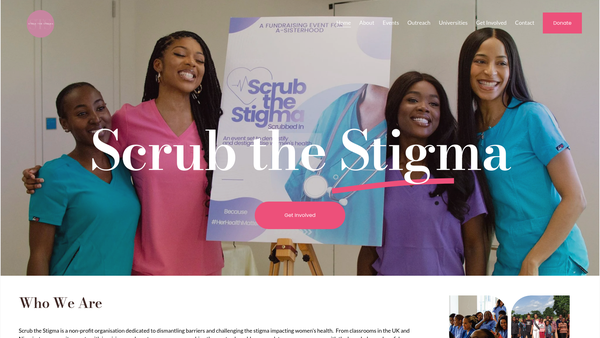 Screenshot of the Scrub The Stigma website