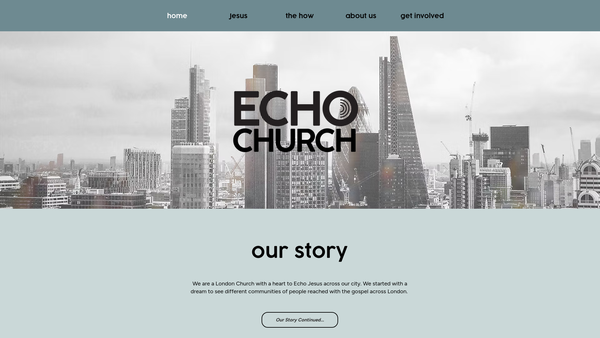Screenshot of the Echo Church website