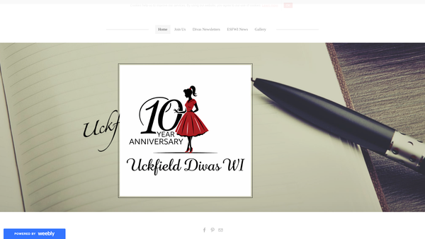 Screenshot of the Uckfield Divas Women's Institute website