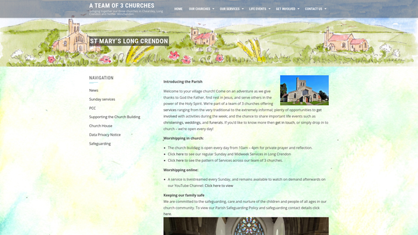Screenshot of the The Parochial Church Council Of The Ecclesiastical Parish Of St Mary The Virgin Long Crendon website