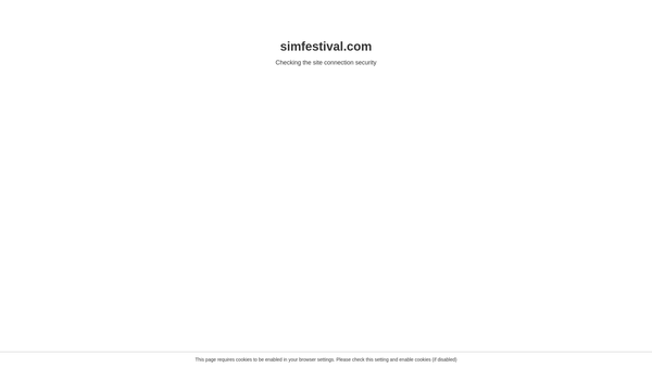 Screenshot of the Simfestival website