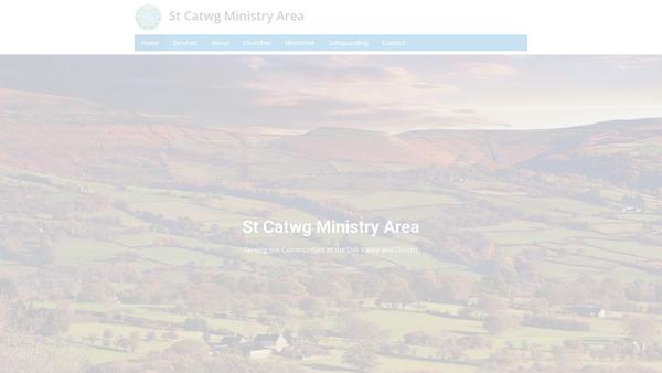 Screenshot of the St Catwg Ministry Area CIO website