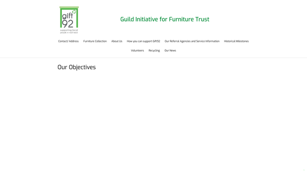 Screenshot of the Guild Initiative For Furniture Trust website
