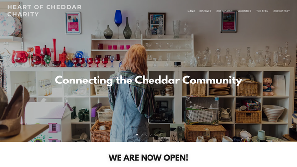 Screenshot of the Heart Of Cheddar website