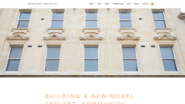 Screenshot of the Messums Creative Ltd website