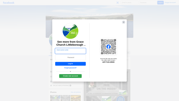 Screenshot of the Grace Church Littleborough website