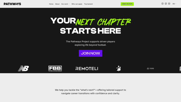 Screenshot of the Pathways Project website