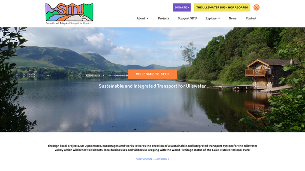 Screenshot of the Sustainable And Integrated Transport For Ullswater website