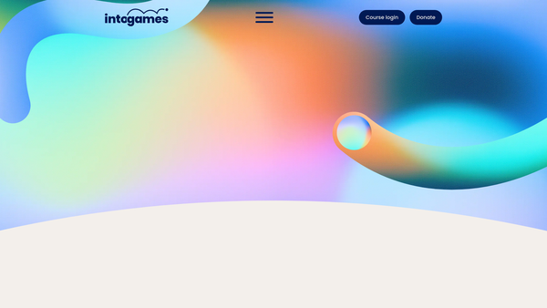Screenshot of the Into Games website