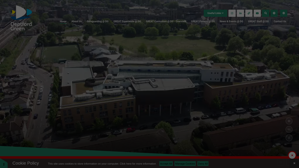 Screenshot of the Friends Of Deptford Green website