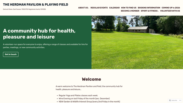 Screenshot of the The Herdman Association CIO website