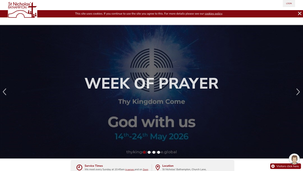 Screenshot of the Saint Nicholas Church Bathampton website