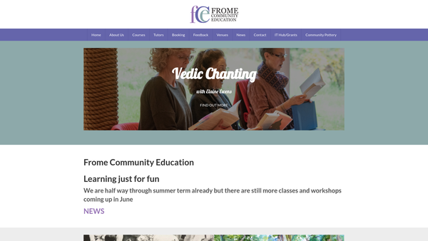Screenshot of the Include US In website