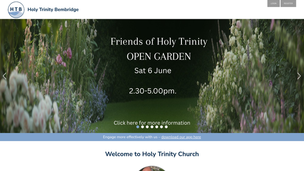 Screenshot of the The Parochial Church Council Of The Ecclesiastical Parish Of Holy Trinity, Bembridge, In The Diocese Of Portsmouth website
