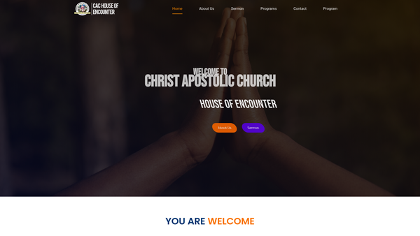 Screenshot of the Cac House Of Encounter website