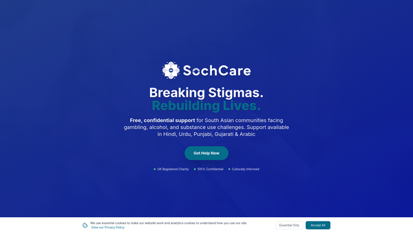 Screenshot of the Soch Care website