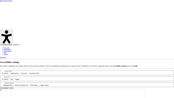 Screenshot of the Formidability website