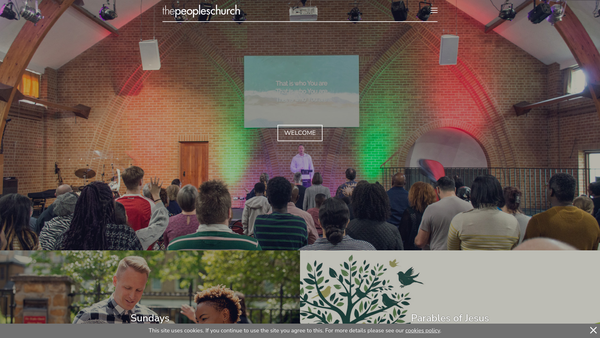 Screenshot of the The Peoples Church (Banbury) website