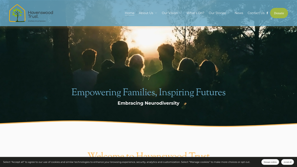 Screenshot of the Havenswood Trust website