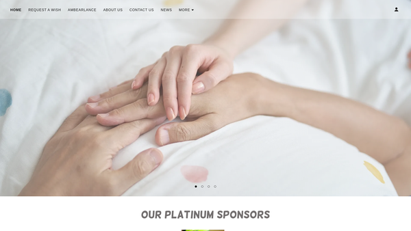 Screenshot of the Ambulance Wish UK website