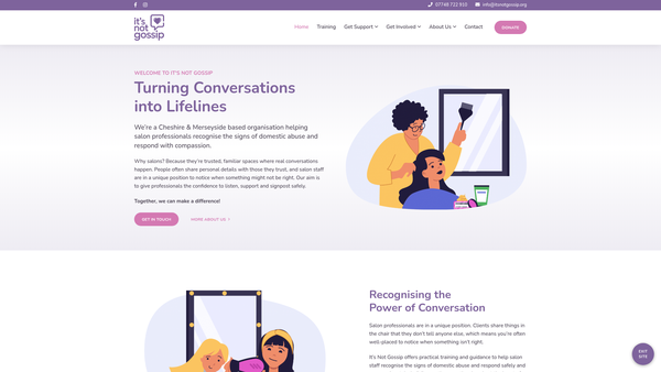 Screenshot of the Its Not Gossip website
