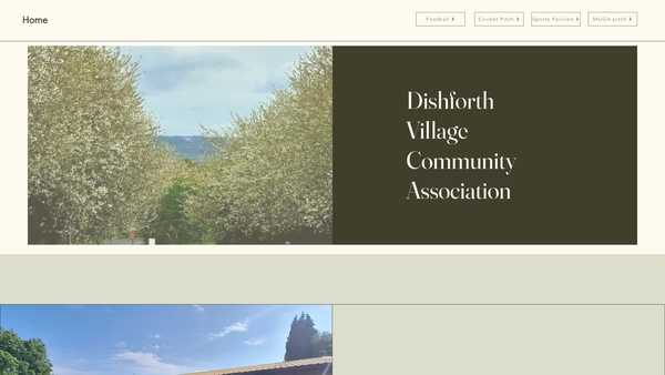 Screenshot of the Dishforth Community Association website