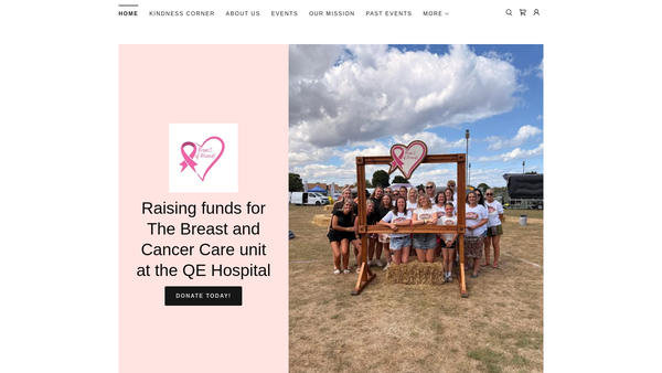 Screenshot of the Breast Of Friends website