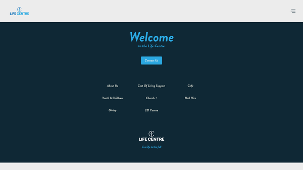 Screenshot of the Life Centre (Wychwood) website