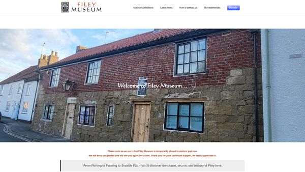 Screenshot of the Filey Museum website